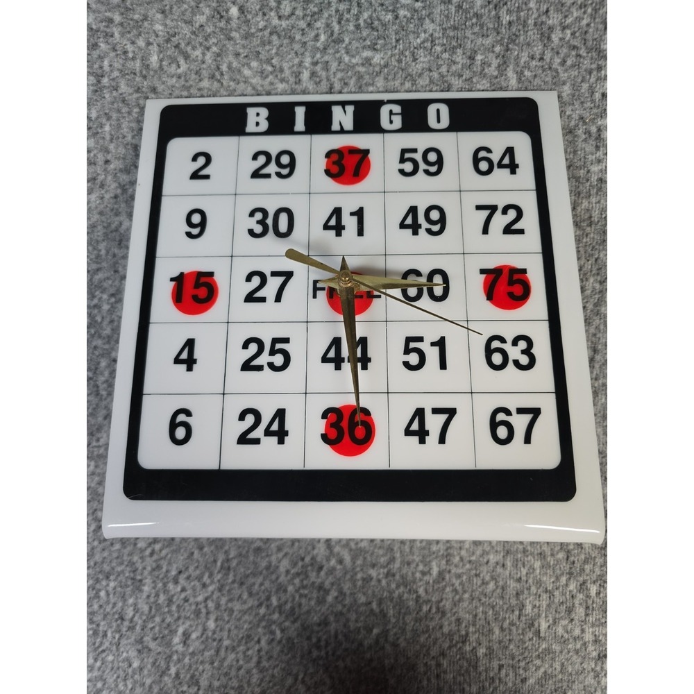 Retro Bingo Clock (Plastic)